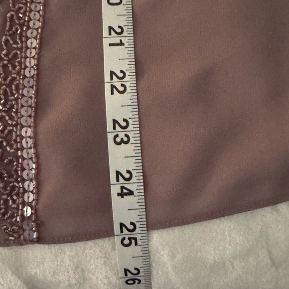Mauve Embellished Dress & Jacket Set Women’s Size L Beaded Formal Wedding - Picture 4 of 6
